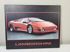 Vintage Red Lamborghini Diablo Wall Hanging Plaque Picture 10x8"