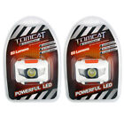 2x Tomcat 1W LED Head Lamp/Light Flashlight Camping Headlamp w/AAA Batteries WHT