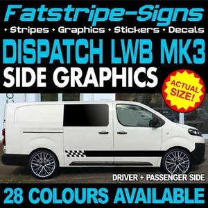 passend für Citroen Dispatch MK3 LWB L2 Streifen Grafik Aufkleber Decals Camper Van - Bild 1 von 2