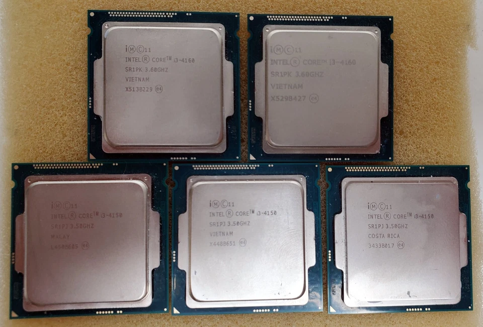 Mixed Lot of 5 Intel Core i3-4150 SR1PJ/i3-4160 SR1PK Desktop CPU Processors - Image 1 of 3