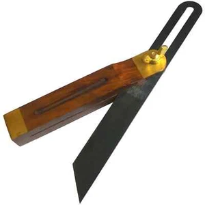 ADJUSTABLE SLIDING BEVEL 270mm WOODWORKERS HARDWOOD AND BRASS ANGLE FINDER GAUGE - Picture 1 of 2