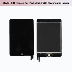 Black for iPad Mini 4 LCD Display Touch Screen Assembly + Sleep/Wake Sensor Flex - Picture 1 of 8