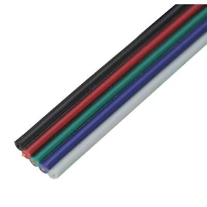 5-50m RGBW LED Extension cable Flat cable Red Green Blue White Black - Picture 1 of 6