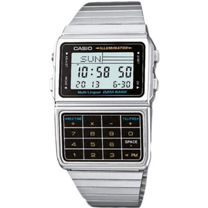 Orologio CASIO DATA BANK CALCULATOR DBC-611-1DF Calcolatrice Bracciale Acciaio - Foto 1 di 5