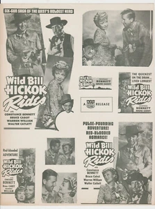 Warren William & Constance Bennet WILD BILL HICKOK RIDES 1942 Adv Flyer 8.5 X 11 - Bild 1 von 2