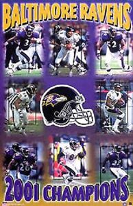 2000 Baltimore Ravens Super Bowl Champs Original Starline Poster w/Ray Lewis