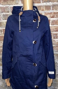 Joules Womens US 2 UK 6 Navy Coast Mid Rain Coat Jacket Right As Rain XS - Picture 1 of 19