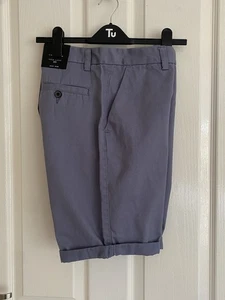 Men’s shorts Size 36R Chino Bluey Grey Colour New With Tags Cost £14.99 New Look - Picture 1 of 4
