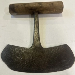 Antique Primitive Half Moon Food Chopper Sharp Steel Blade Vintage Wall Decor 6" - Picture 1 of 2