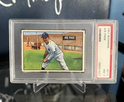 1951 Bowman 217 Joe Page PSA 7 - Yankees / FREE SHIP - Image 1 of 2