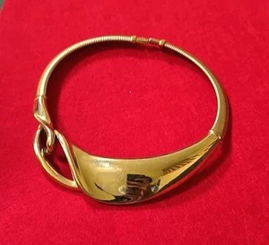 Vintage Givenchy 1980er Jahre Schlange Halsband Halsband Grobe Halskette 16" - Bild 1 von 8