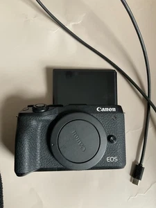 Canon Mirrorless SLR Camera EOS M6 Mark II Body Black- Used Once - Picture 1 of 4