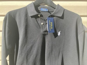 Polo Ralph Lauren donna cotone manica lunga cropped polo bianca taglia Xs - Foto 1 di 7