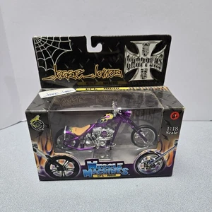 Jesse James Muscle Machines Purple Green CFL Rigid 2003 West Coast Chopper  1:18 - Picture 1 of 6