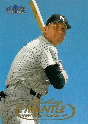 Tarjeta Fleer Tradition 1998 Mickey Mantle #536 New York Yankees Salón de la fama Foto 1 de 2