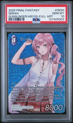 2025 Final Fantasy Gunslinger Abyss - Serah 26-092H Full Art PSA 10 Gem MINT - Image 1 of 2