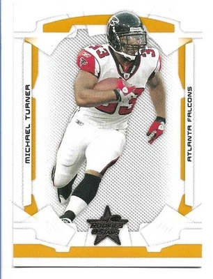 Michael Turner 2008 Leaf Rookies & Stars Gold #6 /349 - Atlanta Falcons - Image 1 of 2