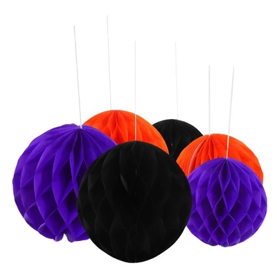  6 Pcs Paper Pom Poms Honeycomb Balls Baby Girl Decorations Hanging - Image 1 of 4