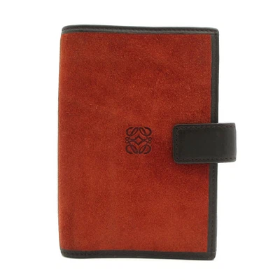 Подлинный LOEWE - коричневый темно-коричневый замшевый кожаный держатель для банкнот - Изображение 1 из 4