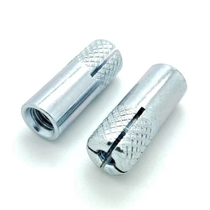 Twenty (20) 1/4" Inch Premium Zinc Plated Carbon Steel Drop in Anchor... - Picture 1 of 6