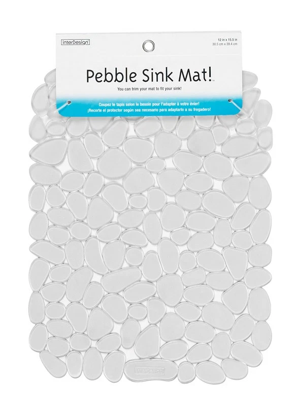 InterDesign 60663 Graphite Plastic Pebblz Sink Mat 12 H x 12 W x 15.5 L in. - Image 1 of 1