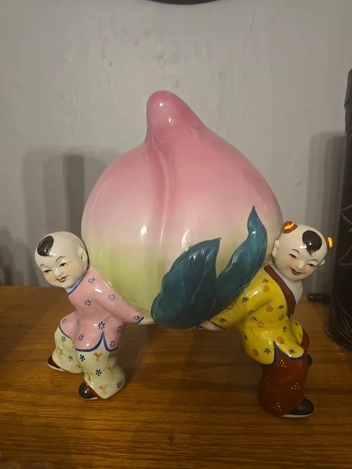 Longevidad china melocotón tres niños niños porcelana Foto 1 de 1