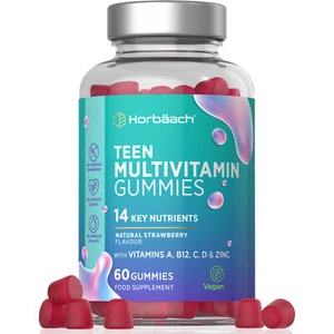 Multivitamins Gummies for Teens | 60 Count | Berry Flavoured | By Horbaach - Picture 1 of 8