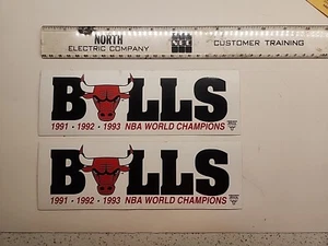 Vintage Chicago Bulls 1993 World Champ Autoaufkleber (2) - Bild 1 von 3