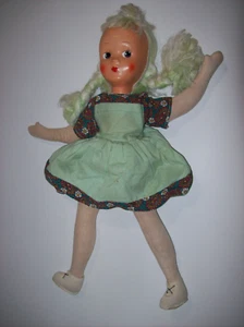 Muñeca de trapo vintage AD Sutton Polonia arte popular polaco muñeca de trapo - Imagen 1 de 20