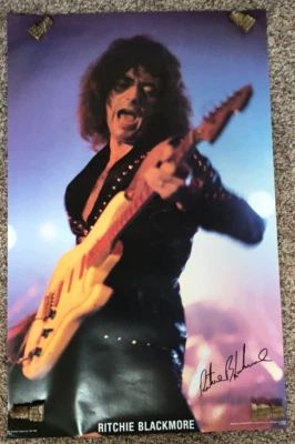 Ritchie Blackmore Deep Purple Poster New Old Stock 21x33 Rolled NOS 1982