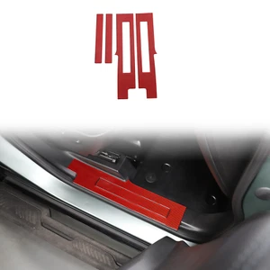 For Hummer EV 2024+ Inner Door Sills Anti-scratch Trim Panel Carbon Fiber Red - Imagen 1 de 11