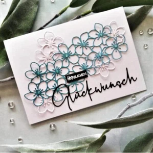 Blume Rahmen Stanzschablone Cutting Dies Metall Scrapbooking Prägen Album Karte - Imagen 1 de 6