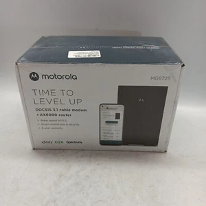 Sealed Motorola MG8725 DOCSIS 3.1 Multi-Gig Cable Modem & WiFi 6 AX6000 Router - Picture 1 of 5