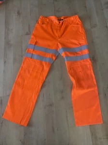 Pantalone da lavoro Hi Viz alta vis arancione/grigio vita 38T HV167T - Foto 1 di 4
