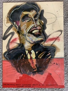 Yoram Merose, ""EL ARTISTA (Político)...)"" - Medios Mixtos Originales y Pintura al Óleo - Imagen 1 de 7