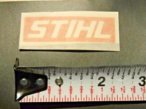 STIHL Full orange CUSTOM CHAINSAW LETTERING STICKER DECAL +/- 3/4" x 2-1/2" - Picture 1 of 7