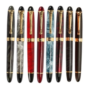 Push Fine Nib 0.5mm Writing Gift #CP Jinhao X450 Luxury Metal Clip Fountain Pen - Imagen 1 de 30