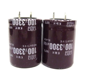 3300uF 100V (2x) Electrolytic Capacitors 100V 3300uF Volume 30x40 mm - Picture 1 of 3