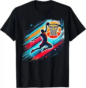 Cool Boys Basketball Shirts Men Kids Boys 10-12 12-14 Gifts T-shirt - Picture 1 of 1