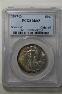 1947-D .50 PCGS MS65 Walking Liberty, Lady Liberty Half - Picture 1 of 2