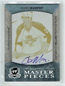 07-08 UD Upper Deck The Cup  Cory Murphy  1/1  Printing Plate  Rookie  Auto