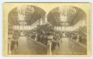 D0597~ Philadelphia 1876 Centennial Expo Stereoview No. Sala hortícola 910 - Imagen 1 de 2