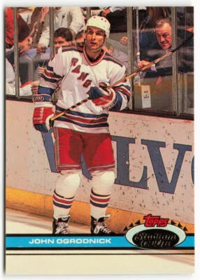 1991-92 John Ogrodnick Topps Stadium Club - New York Rangers - Image 1 of 2