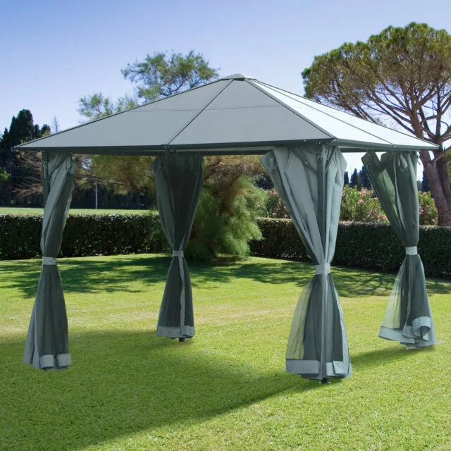 Outsunny 3m x 3m Outdoor Gazebo - Grey