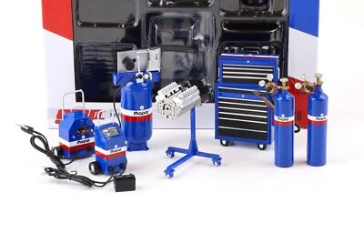 1:18 GMP MOPAR SHOP Set Di Strumenti #1 Accessori Diorama Blu 18918 - Immagine 1 di 2