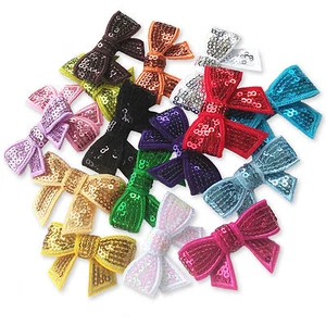 5 un. Arco de lentejuelas brillantes cosido aplique hágalo usted mismo accesorios artesanales para el cabello - Imagen 1 de 18