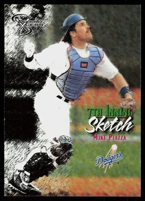 1998 SkyBox Dugout Axcess Mike Piazza #125 BASEBALL Los Angeles Dodgers - Image 1 of 2