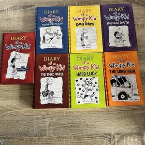 Diary of a Wimpy Kid Book Series Hard Cover 1, 2, 4, 5, 7, 8, 9 Bulk Incomplete - Picture 1 of 24