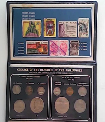 Philippines Coin & Stamp Collectors Folder 1960's - 1970's - image 1 of 4