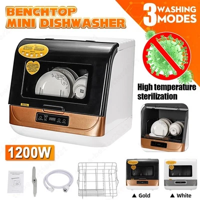 Large Capacity Portable Countertop Automatic Dishwasher 3 Washing Programs 1200W - Image 1 of 4